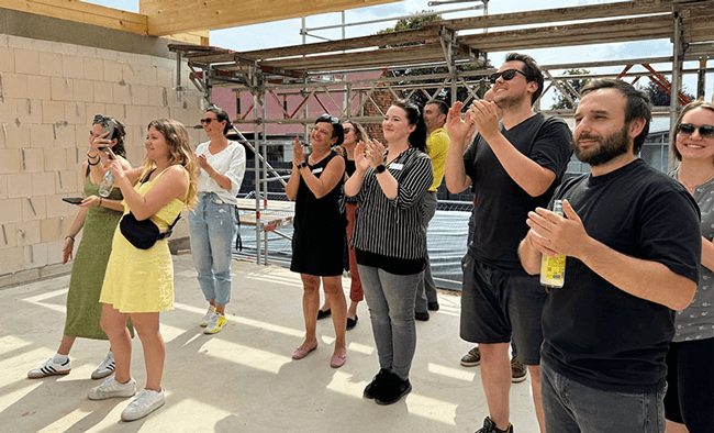 Richtfest für den Neubau der inklusiven Jugendwohngruppe in Vorsfelde, Wolfsburg