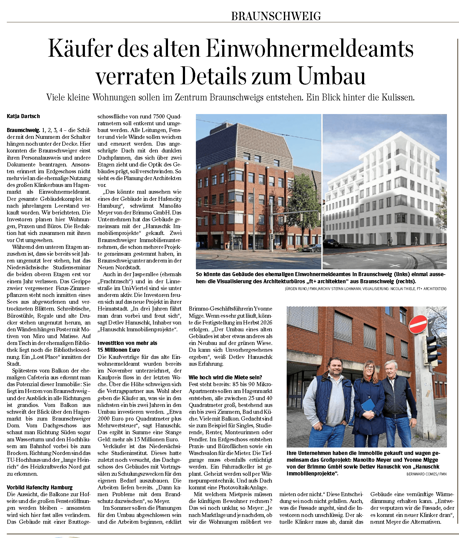 Käufer des alten Einwohnermeldeamts verraten Details zum Umbau