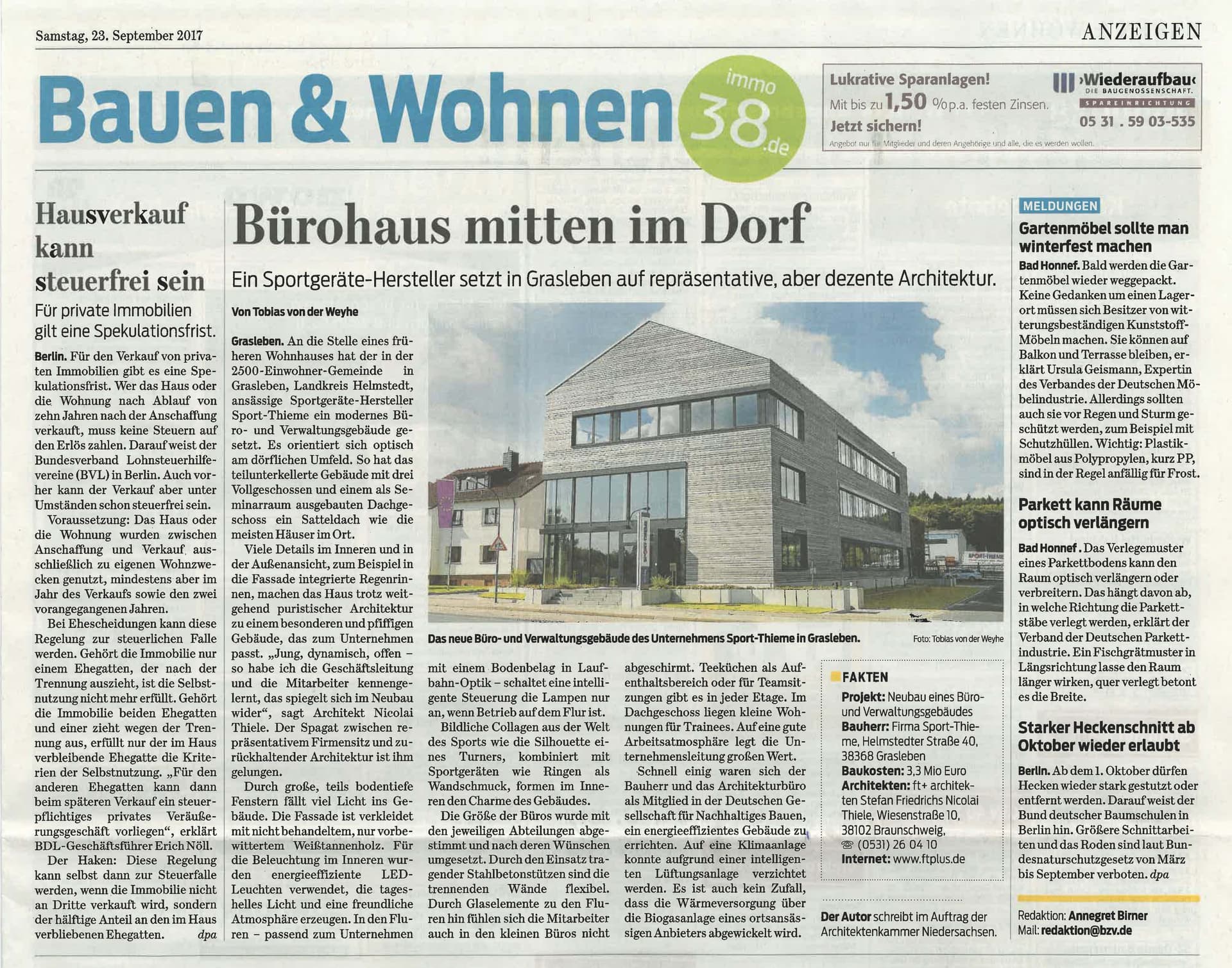 Bürohaus mitten im Dorf